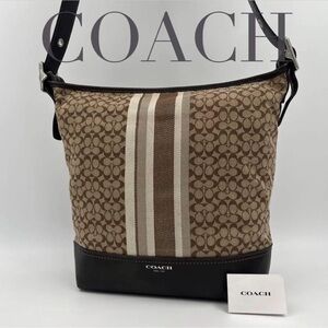 NWT Coach Legacy Striped Signature Duffle Shoulder Bag